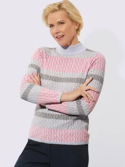 Pull à col montant jacquard