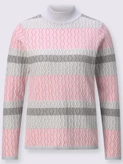 Pull à col montant jacquard