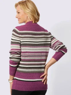 Pull à col montant joli mélange de fils