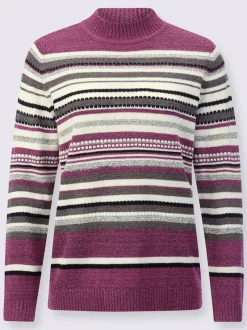 Pull à col montant joli mélange de fils