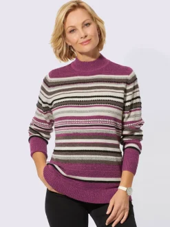Pull à col montant joli mélange de fils
