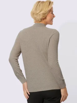 Pull à col montant motif intarsia