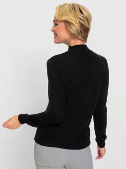 Pull à col montant petites pierres brillantes fantaisie