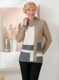 Pull à col roulé 58% coton