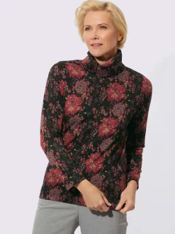 Pull à col roulé jacquard