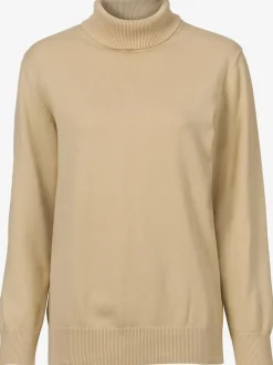 Pull col roulé pur coton et finitions soignées