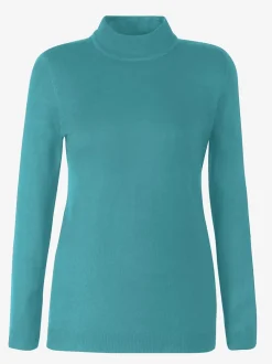 Pull doux entretien facile coupe basique col montant
