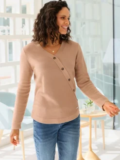 Pull à encolure en v 50% coton
