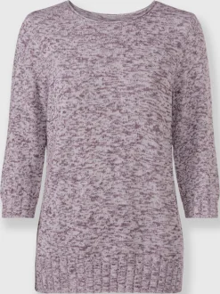Pull encolure ronde aspect chiné