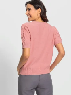 Pull en coton avec motif ajouré