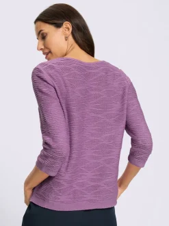 Pull en coton superbe motif tricoté
