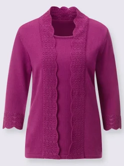 Pull 2 en 1 superbe motif ajouré