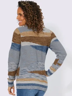 Pull en tricot bords-côtes pratiques
