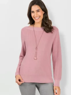 Pull en tricot structure côtelée