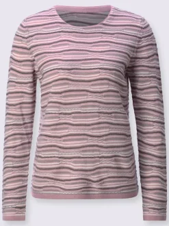 Pull en tricot superbe motif tricoté