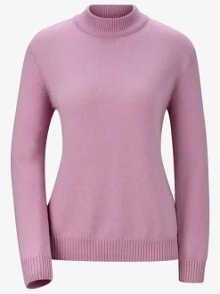 Pull femme coupe classique col cheminé