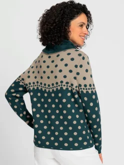Pull jacquard 50% coton