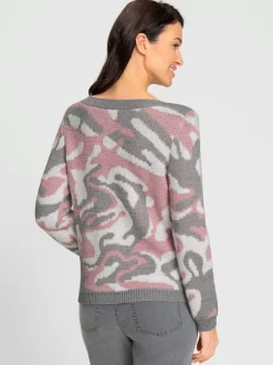 Pull jacquard doux et moelleux