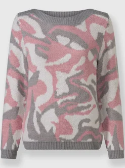 Pull jacquard doux et moelleux