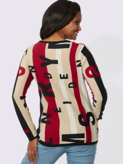 Pull jacquard pur coton