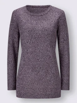 Pull long fil chiné doux