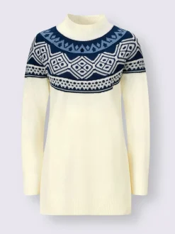 Pull long joli motif norvégien