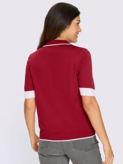 Pull à manches courtes col polo sportif