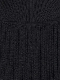 Pull à manches courtes petit col montant