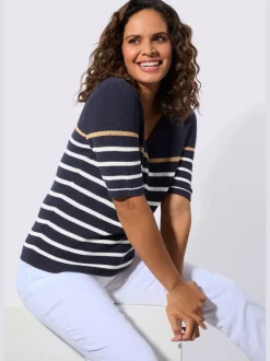 Pull à manches courtes toucher doux