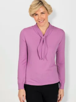 Pull à manches longues petites pierres brillantes fantaisie