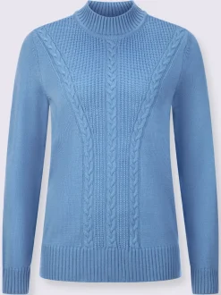 Pull motif torsadé devant