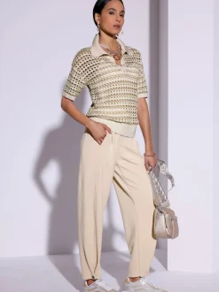 Pull polo mélange de lyocell et de viscose de qualité