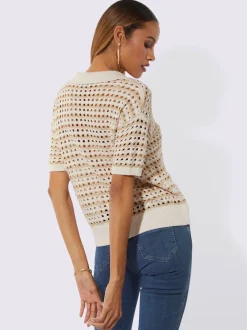 Pull polo mélange de lyocell et de viscose de qualité