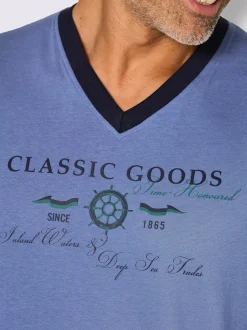 Pyjama court jersey fin