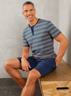 Pyjama court jersey fin