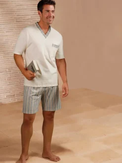 Pyjama court jersey fin