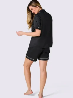 Pyjama court satin coton