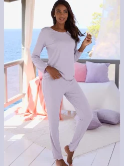 Pyjama en matière côtelée