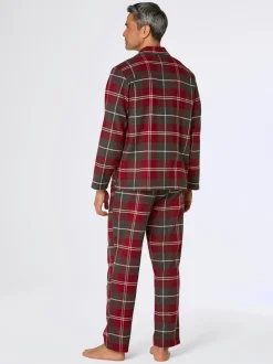 Pyjama flanelle tissée, grattée à l'intérieur et à l'extérieur