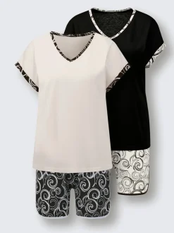 Pyjamas courts jersey fin