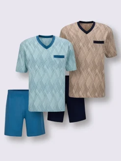 Pyjamas courts jersey fin