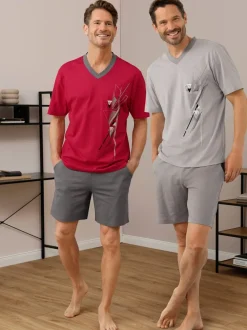 Pyjamas courts jersey fin