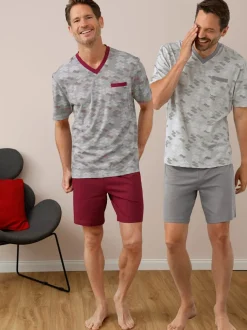 Pyjamas courts jersey fin