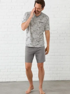 Pyjamas courts jersey fin