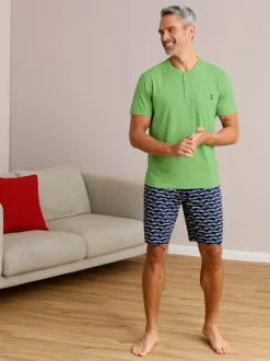 Pyjamas courts jersey fin