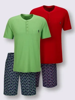 Pyjamas courts jersey fin