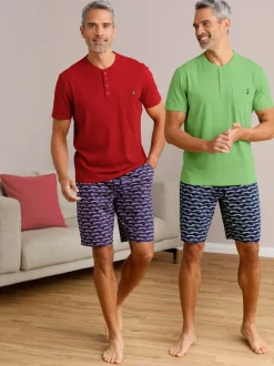 Pyjamas courts jersey fin