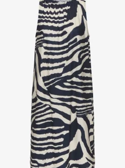 Robe d'été encolure haute volantée