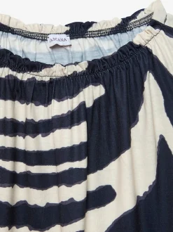 Robe d'été encolure haute volantée