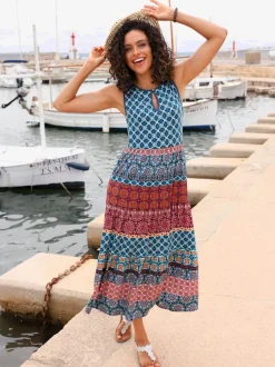 Robe à effet étagé avec viscose (ecovero)